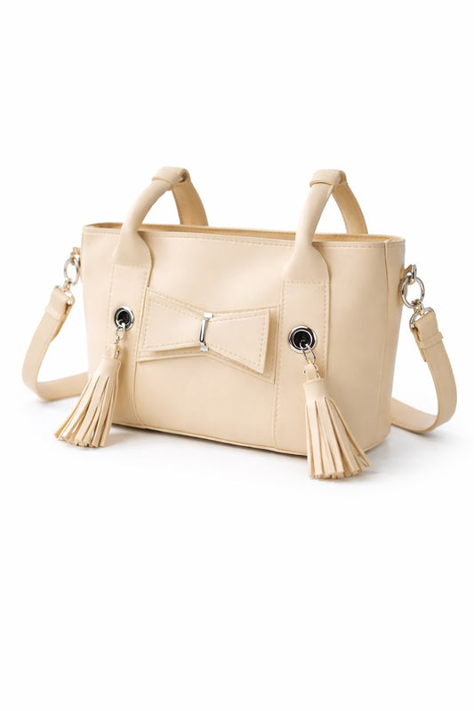 Chic Bow Handbag – Elegant Women’s Mini Tote with Tassel Design